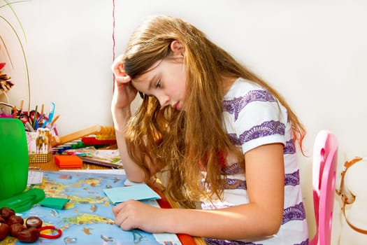 Little girl has stress