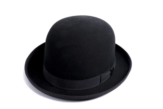 a black hat on the white background