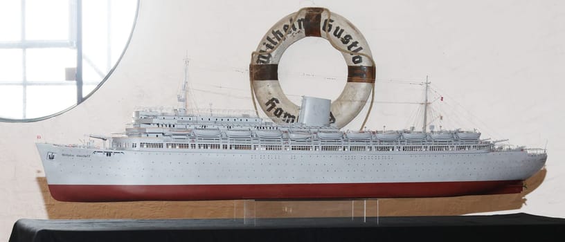 UFA Filmproduktion presents large model of "Wilhelm Gustloff"" at the International Maritime Museum Hamburg . UFA Filmproduktion and ZDF have now decided to give the International Maritime Museum Hamburg the original ship model of the filming and thus make it accessible to the public."