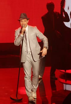 Roger Cicero bei der Grand Prix General Probe heute in Hamburg