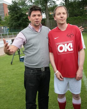 Tim Maelzer and Olli Dittrich - Kicking with heart Charity Football match Mirko Slomka takes over St. Pauli Celebrity football match for the benefit of children with heart disease May 21,2009 (Father's Day),Stadium of SC Victoria,Lokstedter Steindamm 87,22529 Hamburg