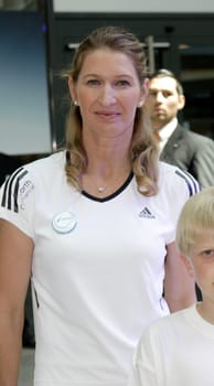 Rexona charity tennis tournament with Steffi Graf at unilever Haus Hamburg,/Steffi Graf