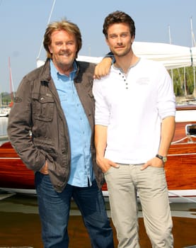 Photocall "Live your life"",Hafen Finkenwerder Hamburg,20.04.2011,Howard Carpendale (Jonathan Clark) and Wayne Carpendale (Finn Sieveking)"