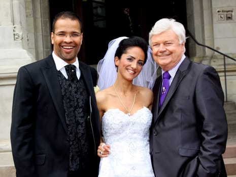 Marcus Karallus,wife Muri ,Juergen Hartmann,wedding of Marcus Karallus in Harburg