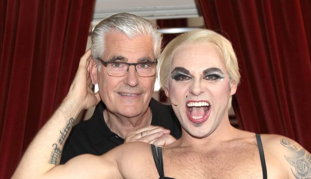 rob morton fowler,sky dumont,anlaesslich pressekonferenz des musicals rocky horror show them the schauspielhaus hamburg,hamburg,27.07.2011