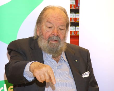 Bud Spencer -Carlo Pedersoli- signs his book - My life,my films - The autobiography- in the Thalia Bookstore Hamburg