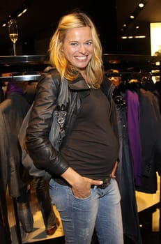Susanne Boehm (7 months pregnant) Georgio Armani and Emporio Store Opening Event in Hamburg,15.9.2010