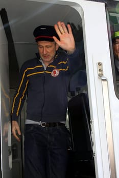 Actor and train artist Peter Lohmeyer,The Train of Ideas begins its European journey