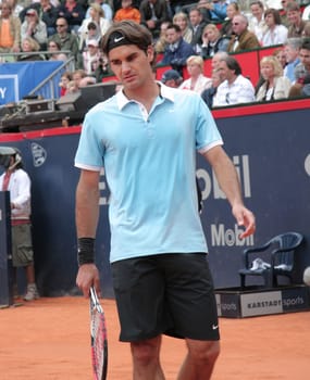 Roger Federer 2.  of the ATP Master Series . ATP Mater Series at Rothenbaum Hamburg - Final by Rafael _Nadal and Roger Federer