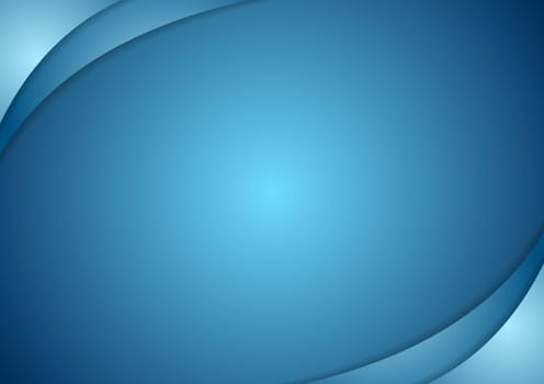 Abstract blue wavy background