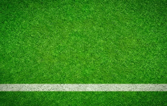Football turf with horizontal line