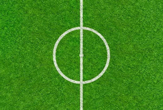 Football pitch with centre circle
