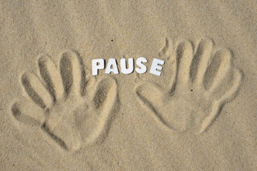 Break word letters sand