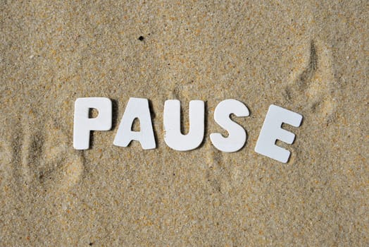 Break word letters sand
