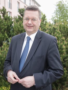 DFB President Reinhard Grindel in Magdeburg