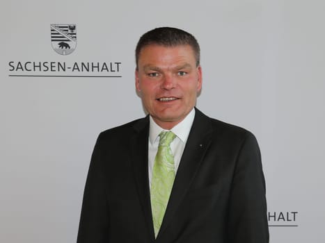 Holger Stahlknecht (CDU) Interior Minister of the State of Saxony-Anhalt at the reception of the Prime Minister Dr. Reiner Haseloff for the DHB Cup winner 2016 SC Magdeburg