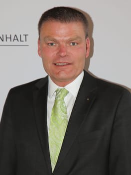 Holger Stahlknecht (CDU) Interior Minister of the State of Saxony-Anhalt at the reception of the Prime Minister Dr. Reiner Haseloff for the DHB Cup winner 2016 SC Magdeburg