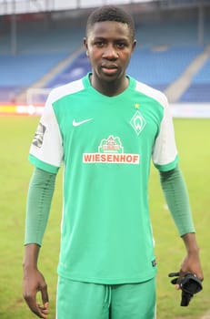 Ousman Manneh (SV Werder Bremen U23) 3rd league season 2015/2016 point game 1.FC Madeburg against U23 Werder Bremen in Magdeburg