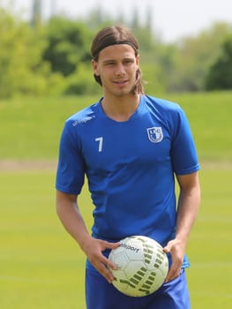Tobias Schwede test player at 1.FC Magdeburg during training on 12.5.2016 in Magdeburg