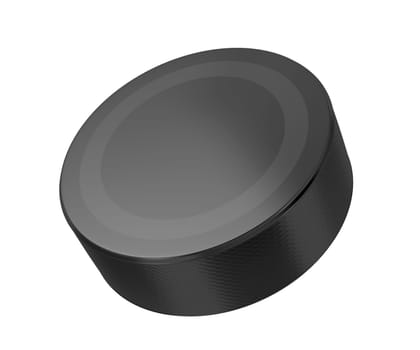 Hockey puck isolated on white background