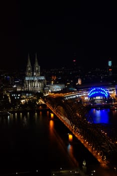View from above of Cologne Cathedral