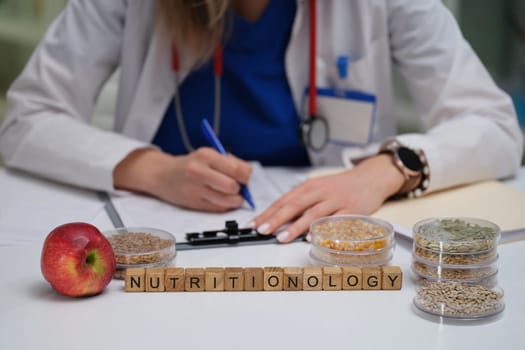 A nutritionist specializes in food and diligently creates detailed notes on health, wellbeing, and wellness practices