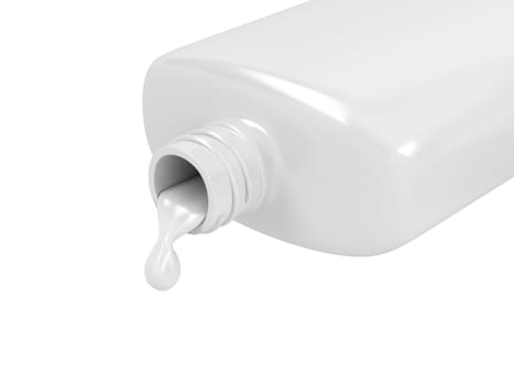 Pouring aftershave balm from the bottle