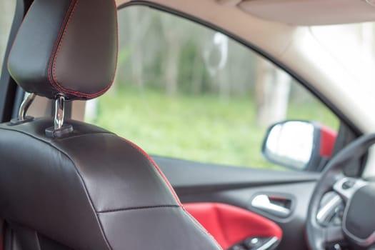 close up mattress inside auto car