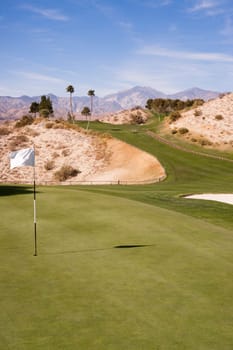 A beautiful hole on the hillside in the desert