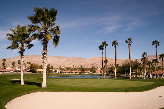 A beautiful hole on the hillside in the desert