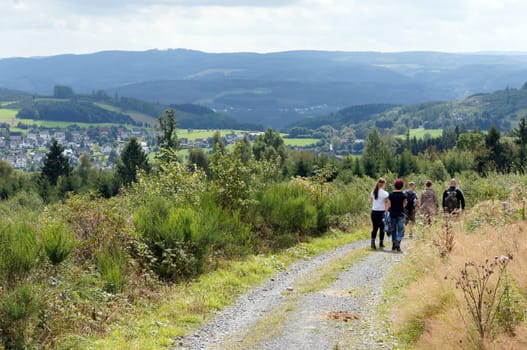 Hike in Sauerland,Neuerade,North Rhine-Westphalia,Germany