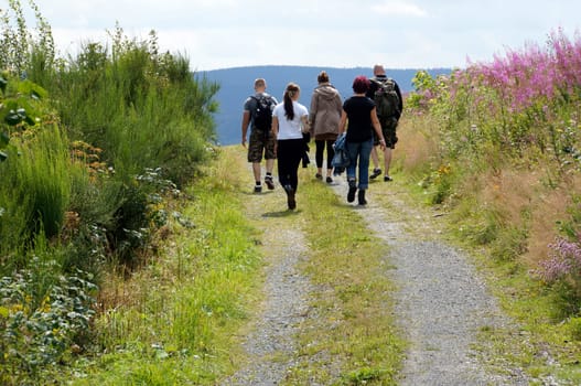 Hike in Sauerland,Neuerade,North Rhine-Westphalia,Germany