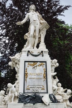 Mozart Monument Vienna,sight in the Burggarten