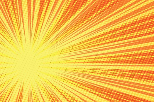 Red yellow retro rays vector background pop art retro vector