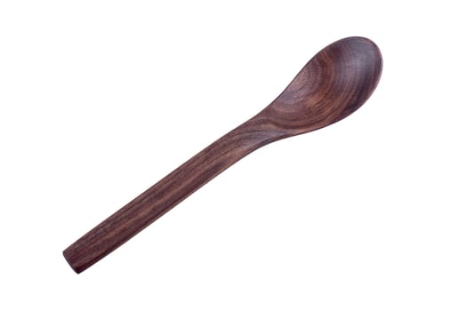 The wooden spoon isolated on a white background