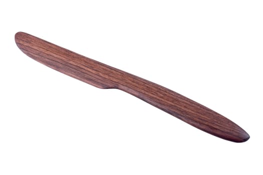 Wooden knife isolated on a white background
