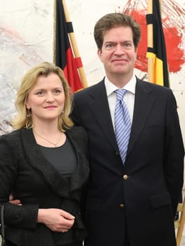 Donata Gillner (née Mackensen von Astfeld) with husband Carl Gillner in the state capital Magdeburg at the reception by the Mayor Dr. Lutz Trümper (independent) on May 22,2016