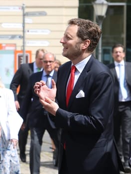 Prince Georg Friedrich of Prussia (great-great-grandson of Kaiser Wilhelm II) in the state capital Magdeburg at the reception by the Mayor Dr. Lutz Trümper (independent) on May 22,2016