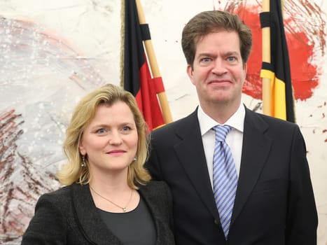 Donata Gillner (née Mackensen von Astfeld) with husband Carl Gillner in the state capital Magdeburg at the reception by the Mayor Dr. Lutz Trümper (independent) on May 22,2016