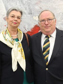 Karin Rabbethge-Egloffstein and husband Karl Otto Rabbethge in the state capital Magdeburg at the reception by the Mayor Dr. Lutz Trümper (independent) on May 22,2016