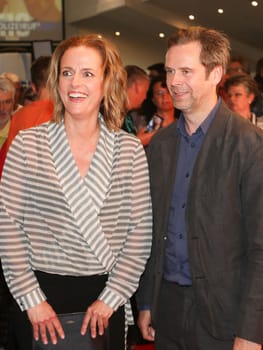 Actress Claudia Michelsen (Chief Commissioner Doreen Brach) and actor Matthias Matschke (Chief Commissioner Dirk Köhler) both in polizeiruf 110 Magdeburg at the premiere "Endstation"" - 45 jahre Polizeiruf 110 at CinemaxX Magdeburg on 23.05.2016"