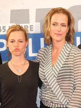 Actress Maria Simon (Hauptkommissarin Olga Lenski ) in polizeiruf 110 Brandenburg and actress Claudia Michelsen (Hauptkommissarin Doreen Brach) in Polizeiruf 110 Magdeburg at the premiere "Endstation"" - 45 Jahre Polizeiruf 110 im CinemaxX Magdeburg"
