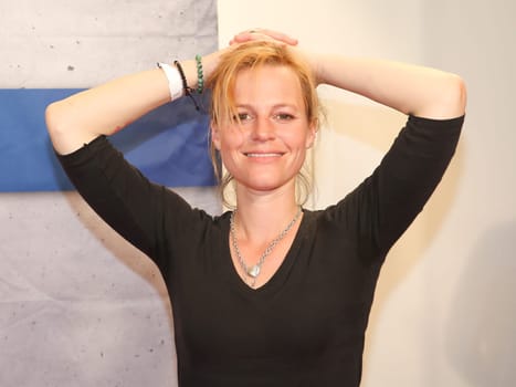 Actress Maria Simon (Chief Inspector Olga Lenski ) in police call 110 Brandenburg at the premiere "Endstation"" - 45 years police call 110 at CinemaxX Magdeburg on 23.05.2016"