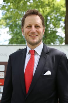 Prince Georg Friedrich of Prussia (great-great-grandson of Kaiser Wilhelm II) on the racecourse Magdeburg on the occasion of the 110th anniversary on 22.05.2016