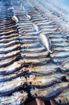 The Smoked fish on plate in the summer, Taiwan
