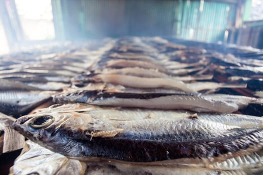 The Smoked fish on plate in the summer, Taiwan