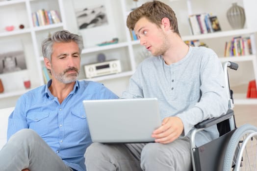 father and disabled son