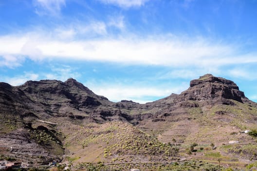 Volcanic Rock Basaltic Formation in Gran Canaria Canary Islands