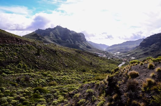 Volcanic Rock Basaltic Formation in Gran Canaria Canary Islands