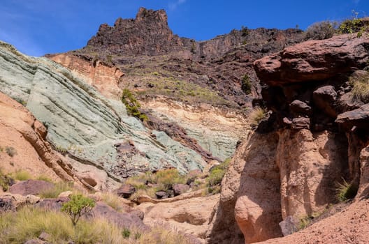 Volcanic Rock Basaltic Formation in Gran Canaria Canary Islands